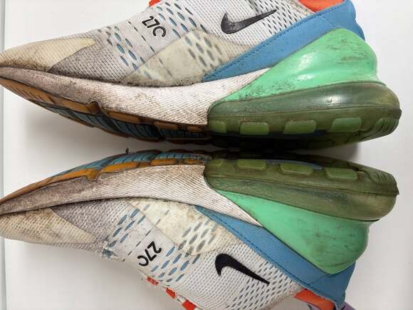 Nike Air Max 270 Men’s Size 10.5 White Blue Green DX2347-100 – Athletic Running - Picture 11 of 12